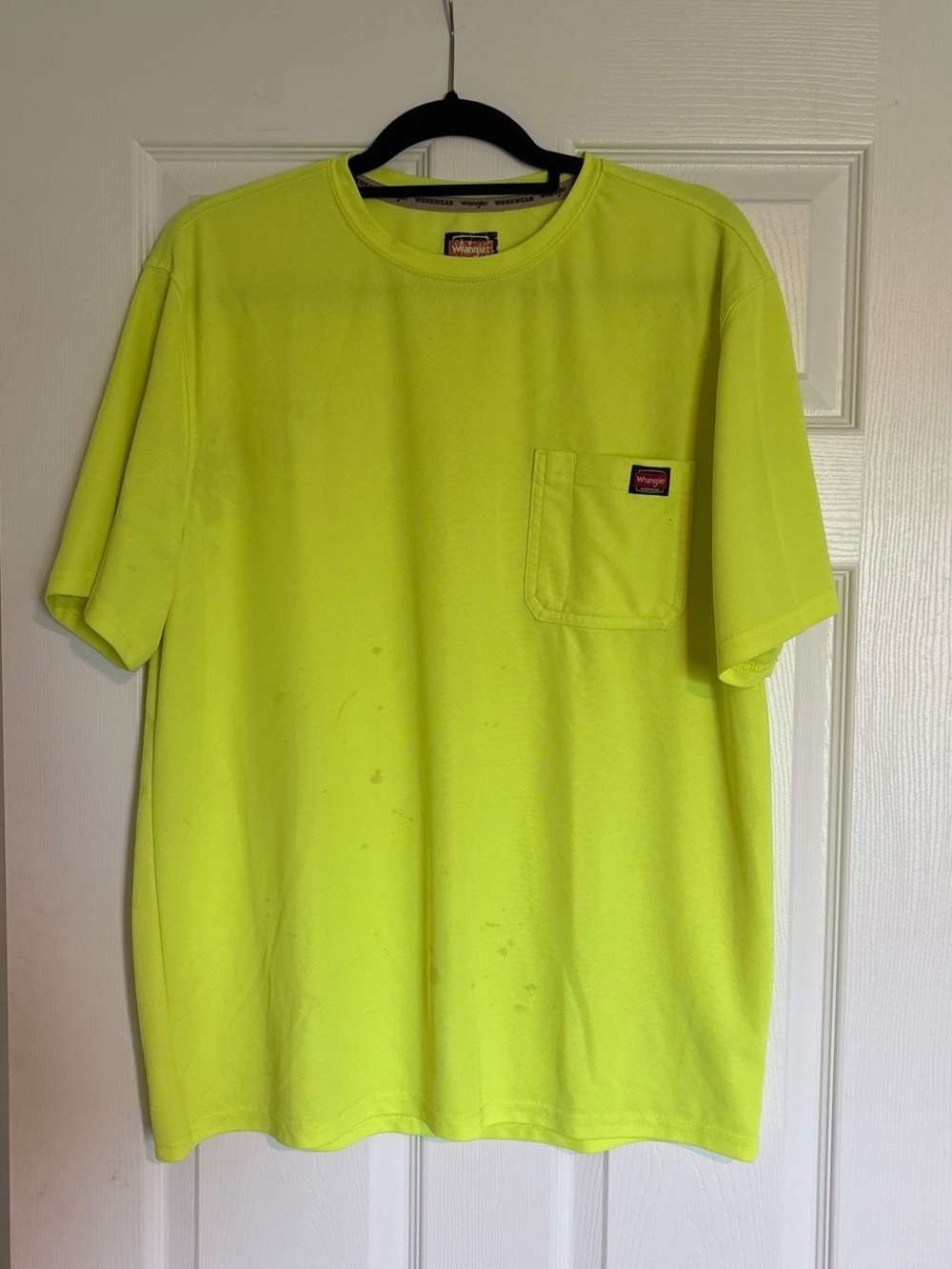 Wrangler High-Visibility Neon Yellow Short Sleeve Pocket Tee